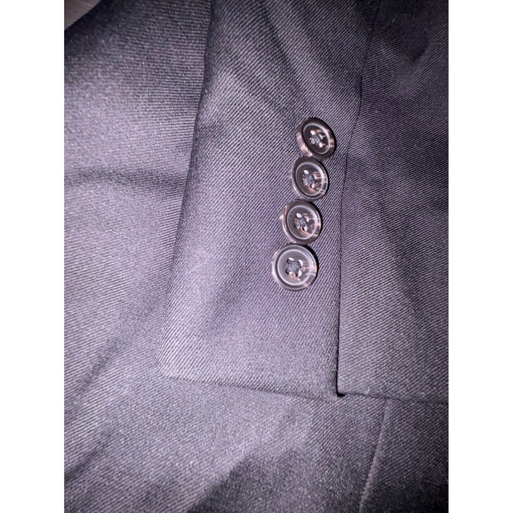 Lauren Ralph Lauren Mens Black Wool Blend 2-Button Blazer Jacket 48L Long - Picture 7 of 8